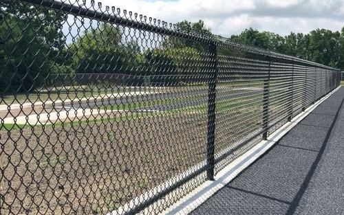 Black vinyl chain-link fence, 4 ft high